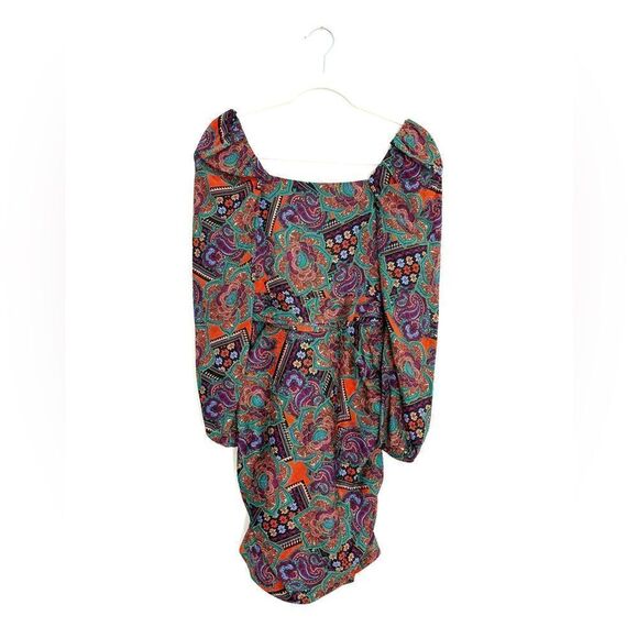 NWT Veronica Beard Bellino Paisley Long Sleeve Silk Blend Dress - Picture 7 of 10